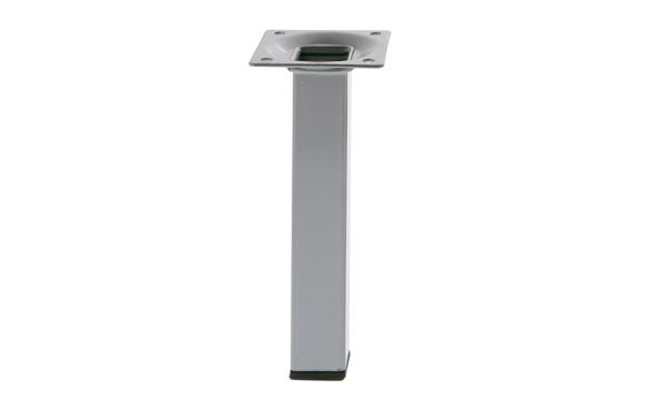 PATA PARA MESA CUADRADA MODELO 325X25X100 MM ACERO PLATA