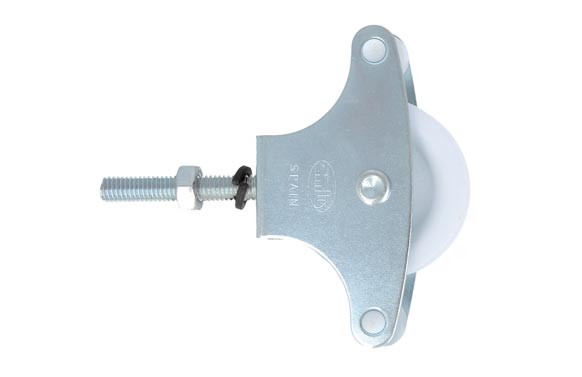 POLEA TENDEDERO CON TORNILLO ZINCADA MODELO 1M6 Ø39X40MM ROLDANA PLASTICO