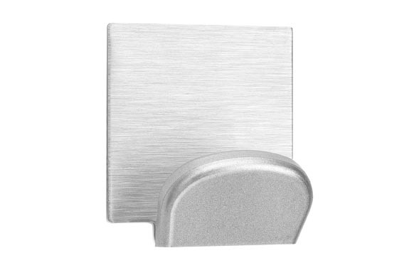 COLGADOR ADHESIVO 1 GANCHO ACERO INOXIDABLE 2078CROMO MATE 2 UDS