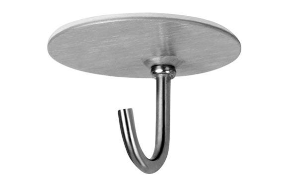 COLGADOR ADHESIVO 1 GANCHO ACERO INOXIDABLE VERTICACERO 2 UDS