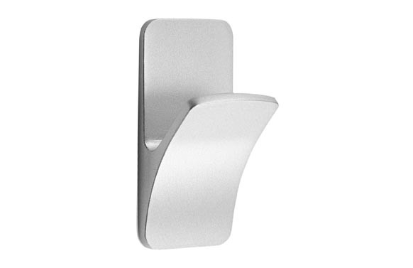 COLGADOR ADHESIVO 1 GANCHO PLASTICO 2191CROMO MATE