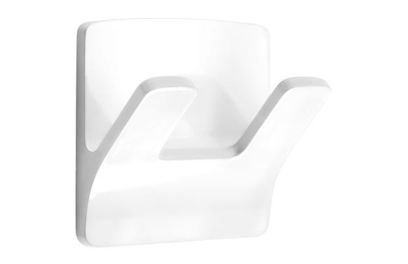 COLGADOR ADHESIVO 2 GANCHOS PLASTICO 2192BLANCO