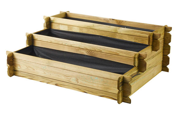 HUERTO URBANO MADERA ESCALERA ANGELIC100 X 80 X H 36 CM