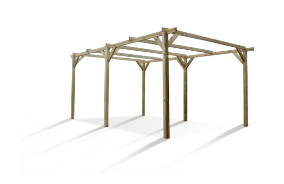COCHERA MADERA PACO 300 X 512 X H 220 CM POSTE 9 X 9 CM