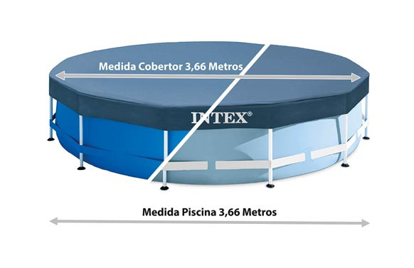 CUBIERTA PISCINA REDONDA METAL FRAMEØ 366 CM