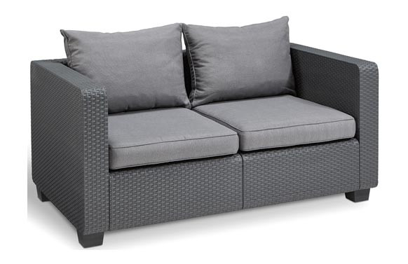 SOFA 2 PLAZAS RATAN RESINA ANTRACITASALTA