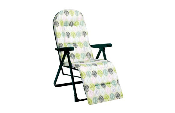 SILLON TUMBONA RELAX 5 POSICIONES ACEROESTAMPADO HOJAS
