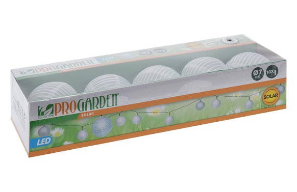 GUIRNALDA LED LED SOLAR 5 LAMPARASBLANCO 3M+1,7M
