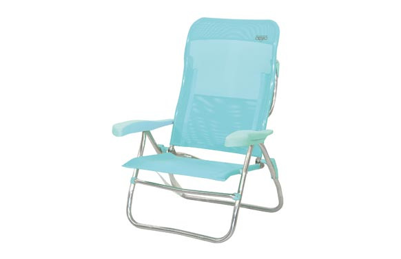 SILLA POSICIONES ALUMINIO PLAYAMULTIFIBRA VERDE TURQUESA