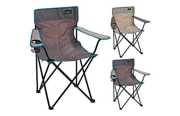 SILLA PLEGABLE CON BRAZOS CAMPING DE TELA81 X 51 X 42 CM