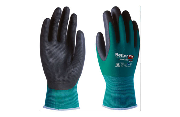 GUANTE BETTER FIT SUPRATEX CON EXCELENTE AGARRETALLA 6 LATEX FOAM TEXTURIZADO EN PALMA