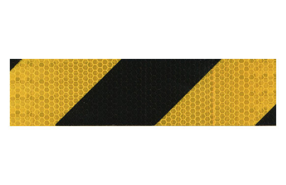 CINTA ADHESIVA SEÑALIZACION REFLECTANTE33 M X 50 MM AMARILLA/NEGRA