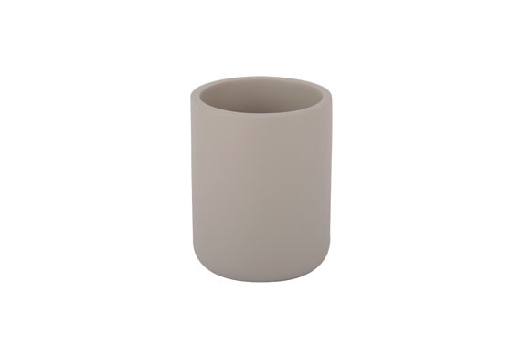 VASO PORTACEPILLOS PUMPGRIS CLARO MATE