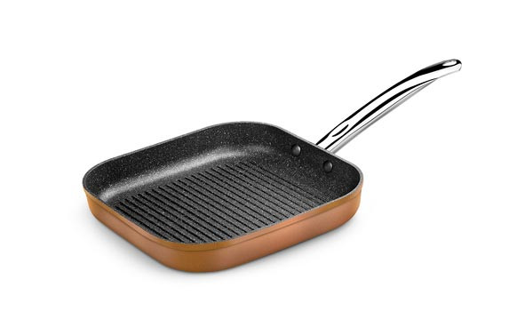 GRILL ALUMINIO FORJADO COOPER CON RAYAS28 CM INDUCCION