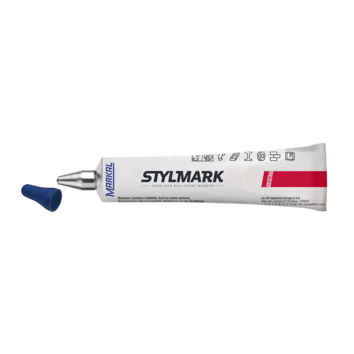 TUBO MARCAR PINTURA INDELEBLEØ 3 MM AZUL