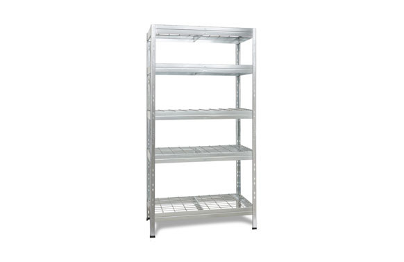 ESTANTERIA METALICA GALVANIZADA BALDAS REJILLA5 BALDAS 180X90X45 CM
