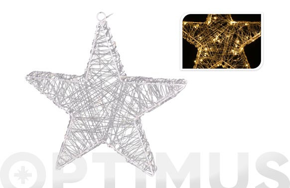 ESTRELLA ACRILICA CON LEDS30 CM BLANCA