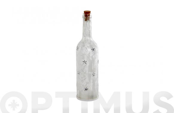 BOTELLA LED DECORACION ESTRELLA30X7.5CM