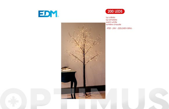 ARBOL NAVIDAD LEDS 160CM-BLANCO CALIDO