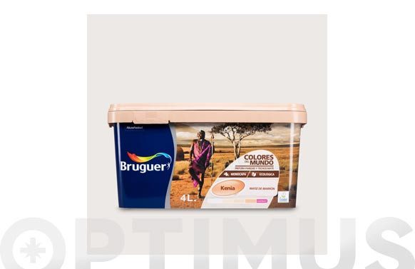 PINTURA PLASTICA COLORES MUNDO  4LKENIA MATIZ MARRON