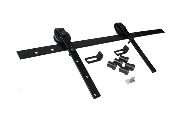 HERRAJE PUERTA CORREDERA GRANERO KIT COMPLETO2 M 30X5 MM NEGRO