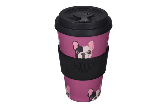 TAZA BAMBOO CON TAPA 400 MLPERRO