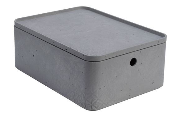 CAJA BETON CUBE L8,5L GRIS CEMENTO
