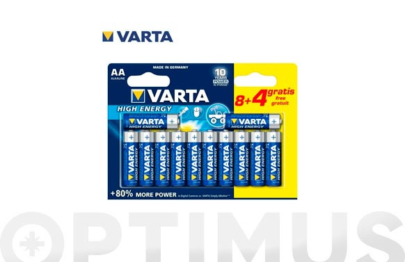 PILA ALCALINA LONG LIFELR03 AA BL.8+4