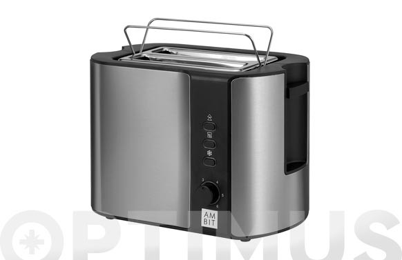 TOSTADOR DOS RANURAS CORTAS INOX 800 W