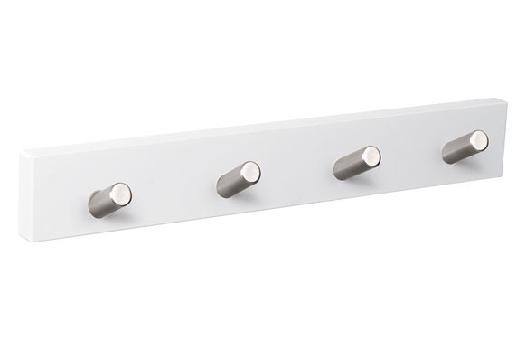 PERCHA PARED 4 POMOS INCLINADOSBLANCO INOX
