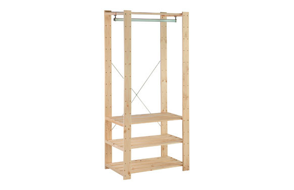 ESTANTERIA VESTIDOR PINO REFORZADA174,2X76,7X43 CM