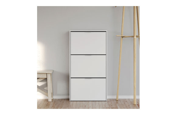 ZAPATERO 3 PUERTAS 113X60X22 CM BLANCO