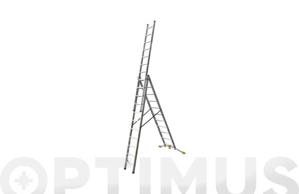 ESCALERA ALUMINIO TRIPLE COMBINADA3X 7 PELDAÑOS