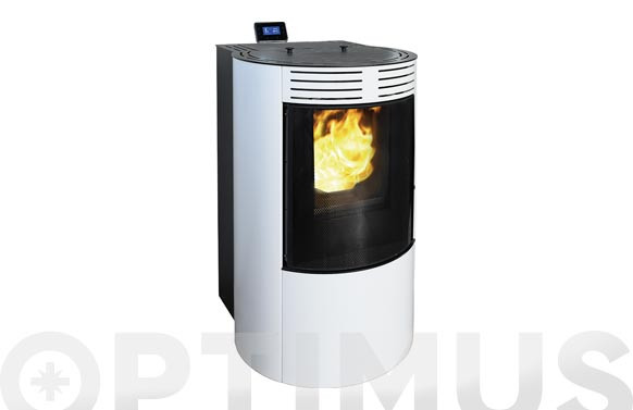 ESTUFA PELLET 10,5KW TMC900 RONDA GLASSBLANCO
