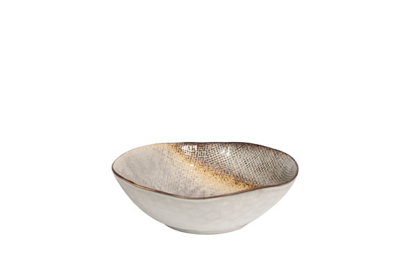 PLATO STONEWARE BICOLOR IRREGULARHONDO 17,5 CM