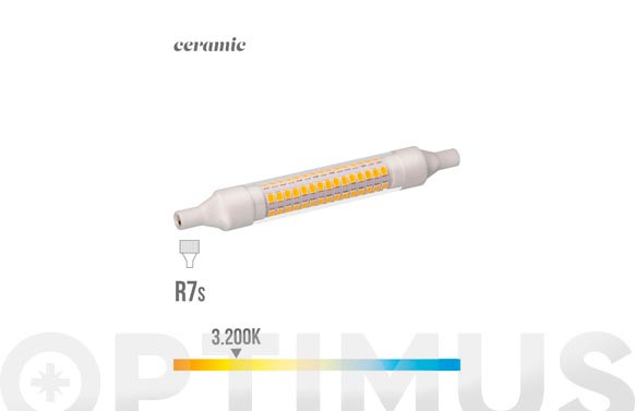 LAMPARA  LINEAL LED 360ºR7S 78 MM 5,5 W LUZ CALIDA