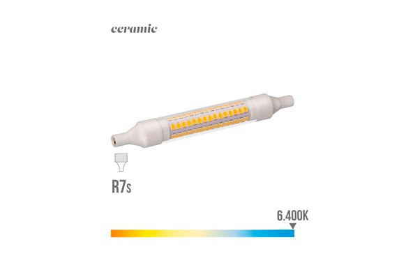 LAMPARA  LINEAL LED 360ºR7S 118 MM 9 W LUZ FRIA