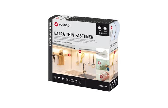 CINTA CIERRE GANCHO Y BUCLE ADHESIVA20 MM X 5 M EXTRAFINO BLANCO