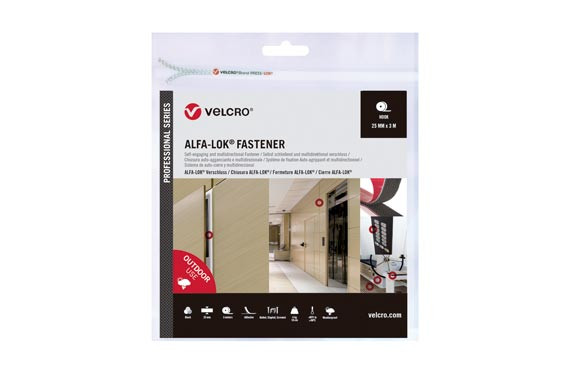 CINTA CIERRE ALFA-LOCK ADHESIVA25 MM X 3 M NEGRO