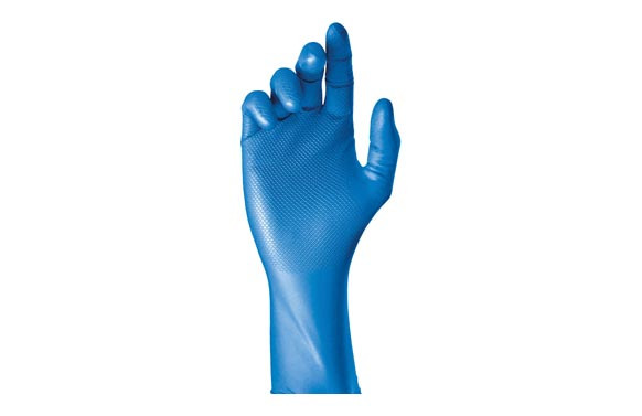 GUANTE DESECHABLE GRIPPAZ AZUL *T.7 (50UNS)