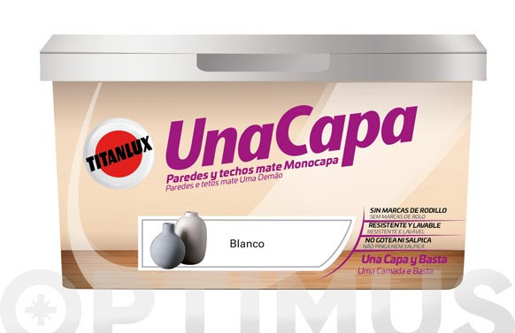 PINTURA PLASTICA MATE UNA CAPAVERDE SUAVE 4 L