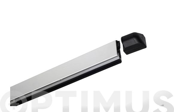 BURLETE BAJO PUERTA ALUMINIO/GOMA RETRACTIL103 CM PLATA