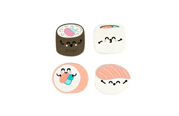 POSAVASOS MR WONDERFUL SILICONA (SET 4 U)SUSHI