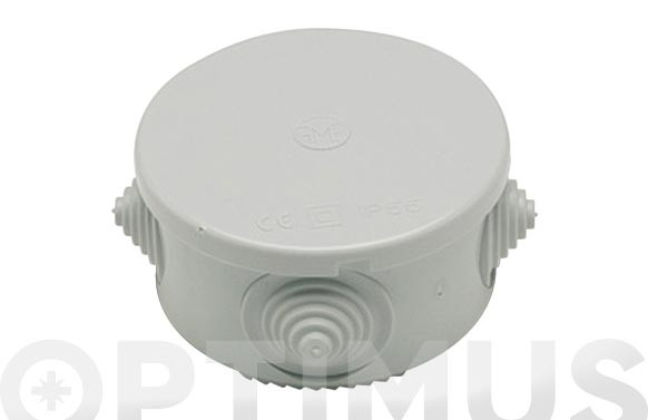CAJA ESTANCA REDONDA IP55 84X50CON CONOS