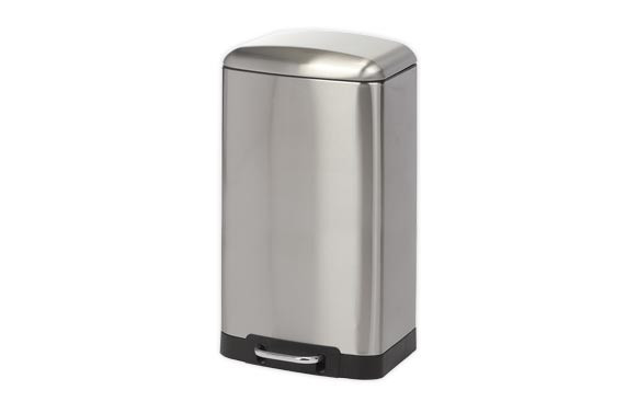 CUBO PEDAL RECTANGULAR METALICO20 L CROMADO