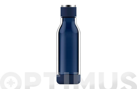 BOTELLA VIDRIO FUNDA TRITAN IRROMPIBLE500 ML AZUL