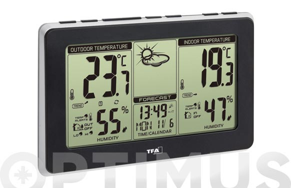ESTACION METEOROLOGICA DIGITAL SENSOR TERMO-HIGRONEGRO