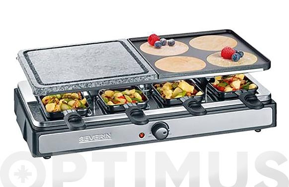 RACLETTE GRILL PIEDRA 8 PERSONAS 1400 W
