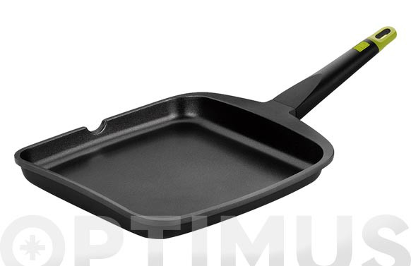GRILL LISO ALUMINIO FUNDIDO FOODIE28 CM INDUCCION