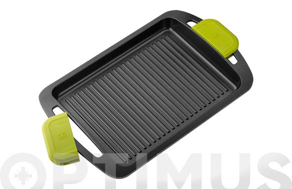 PLANCHA GRILL C/RAYAS ALUMINIO FUNDIDO FOODIE40 CM INDUCCION